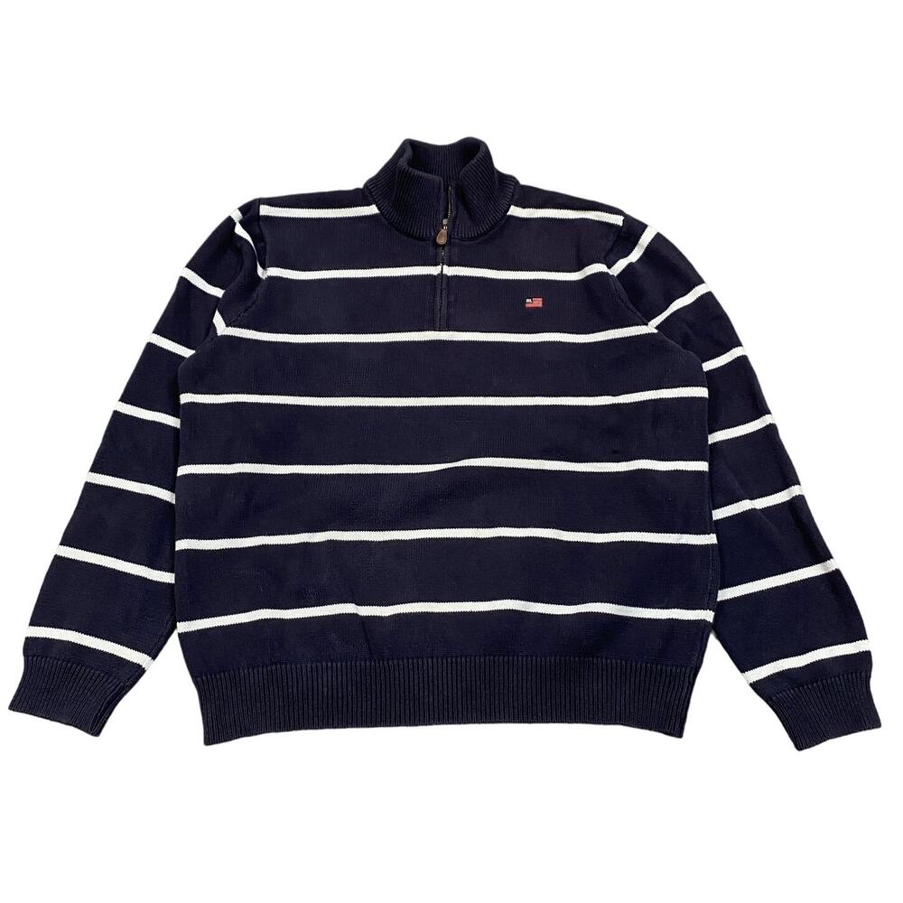Vintage Polo Jeans Co Ralph Lauren 1/4 Zip Sweater Men's XL Preppy Old Money